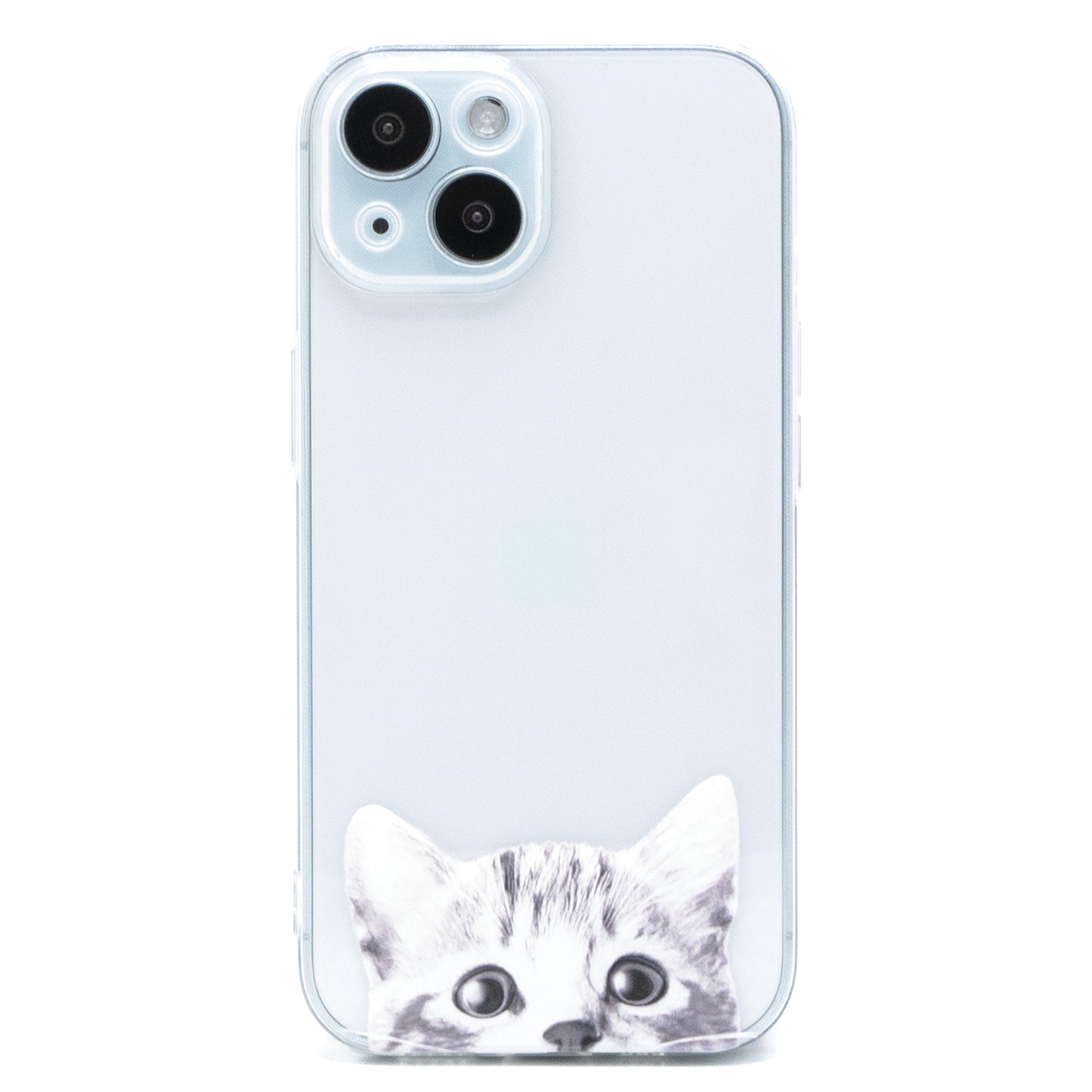かわいい猫の透明なスマホケース