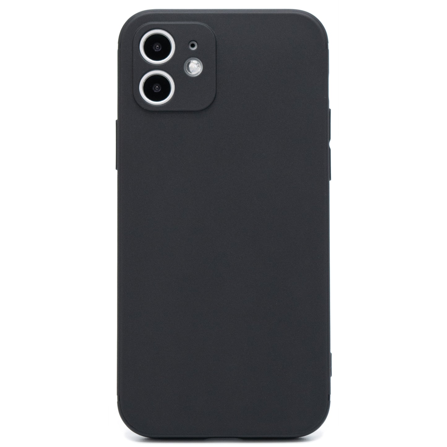シンプルなつや消し黒のスマホケース