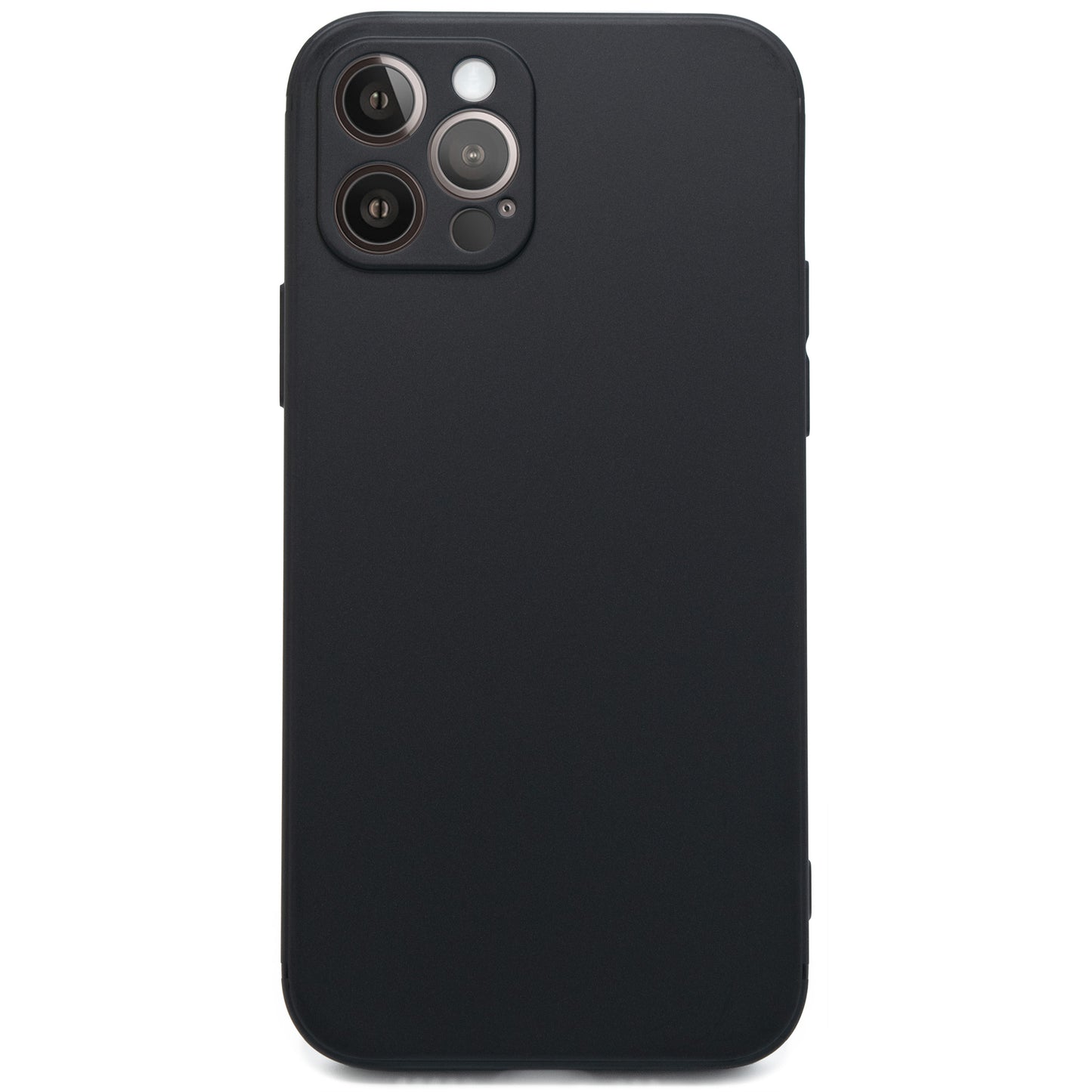 シンプルなつや消し黒のスマホケース
