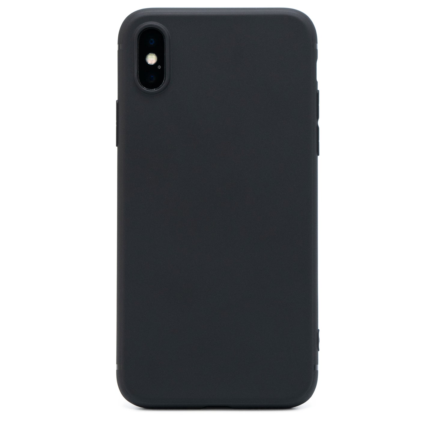 シンプルなつや消し黒のスマホケース