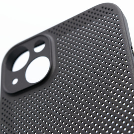 放熱性に優れた超軽量メッシュ iPhone ケース マット ブラック