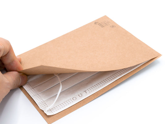 抗菌 紙製マスクケース 濃いクラフト紙(7枚入)