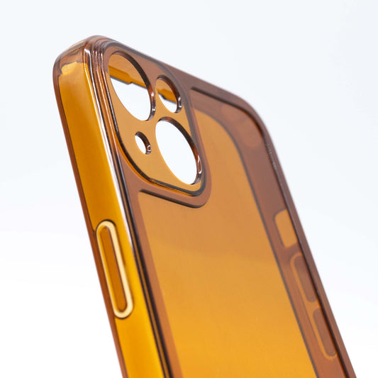 アンバー 琥珀色 ブラウン 透明 スマホケース ソフト