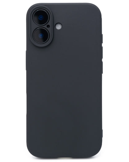 シンプルなつや消し黒のスマホケース