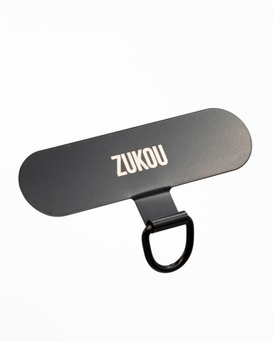 ZUKOU 丈夫 ステンレス ストラップホルダー マットブラック ロゴ