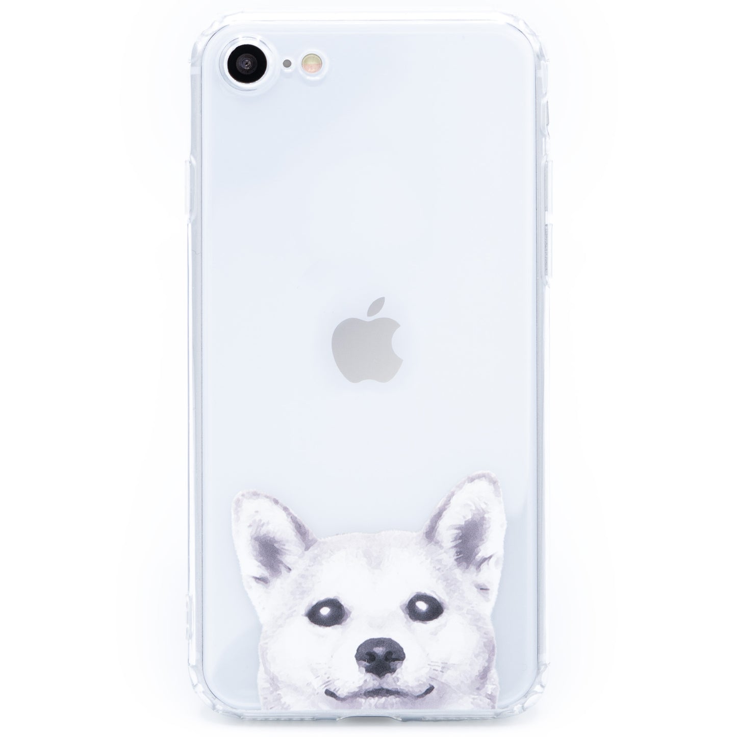 可愛い犬の透明な iPhone SE ケース