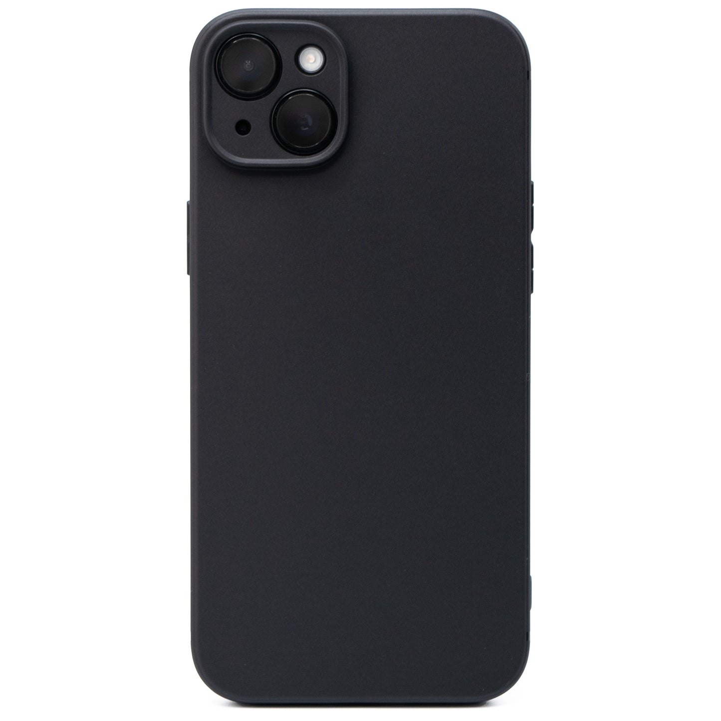 シンプルなつや消し黒のスマホケース