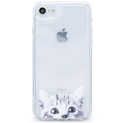かわいい猫の透明なスマホケース, iPhone SE (第3世代) / iPhone SE (第2世代) / iPhone 8 / iPhone 7