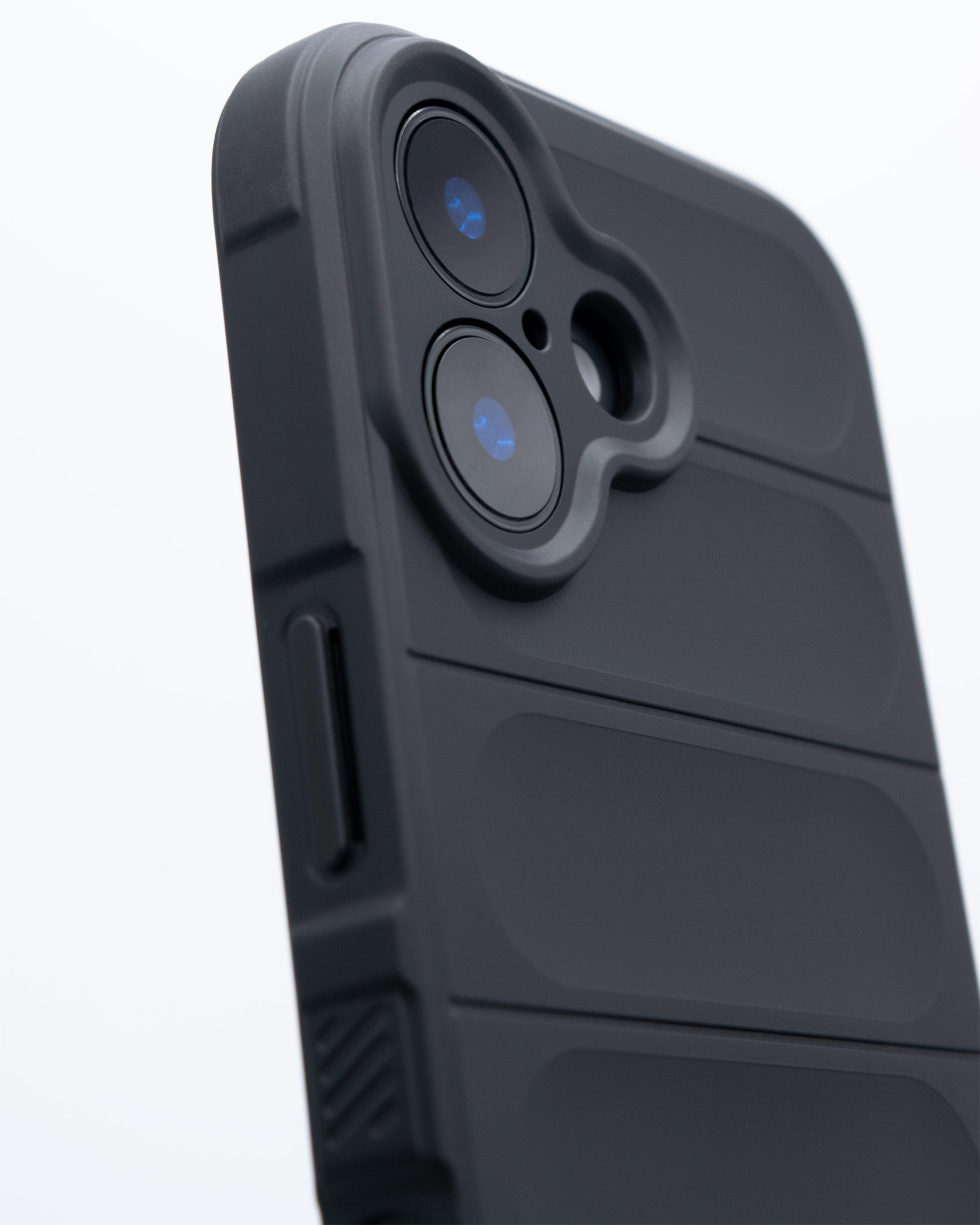 衝撃吸収 iPhone ケース 滑りにくい グリップ 耐衝撃 凹凸 黒 マット