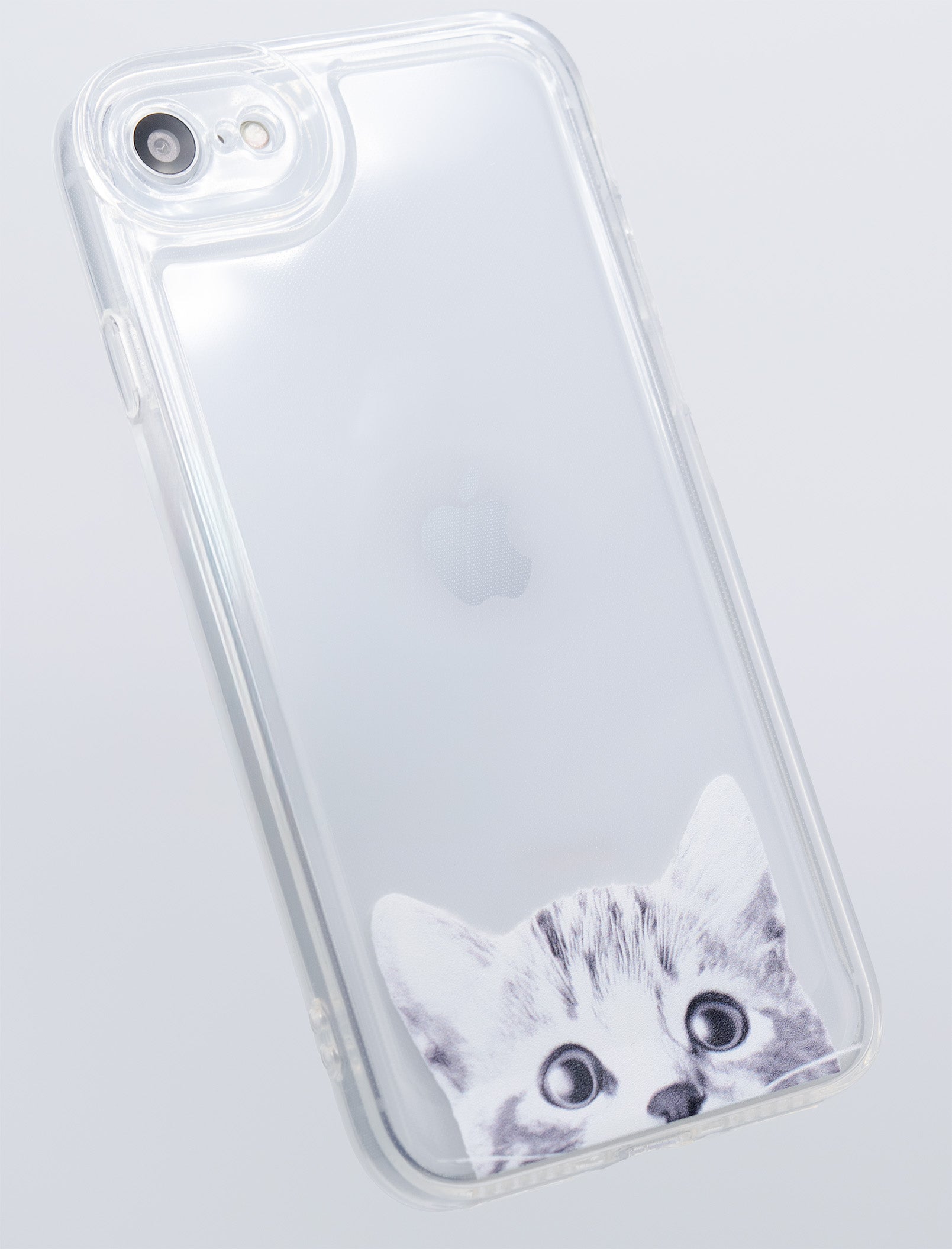 かわいい猫の透明なスマホケース, iPhone SE (第3世代) / iPhone SE (第2世代) / iPhone 8 / iPhone 7
