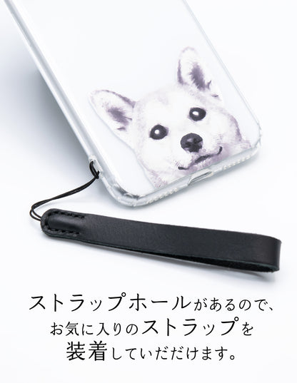 可愛い犬の透明な iPhone SE ケース