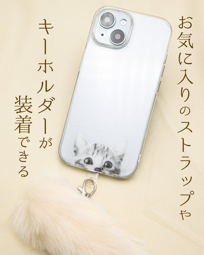 お気に入りのストラップやキーホルダーが付けられる可愛い猫のストラップホルダーです。