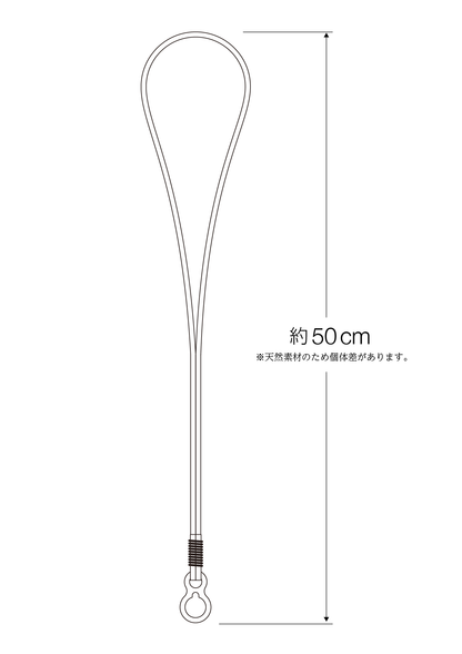 おしゃれな本革紐のネックストラップ（キャメル）ステンレス製ストラップホルダー付