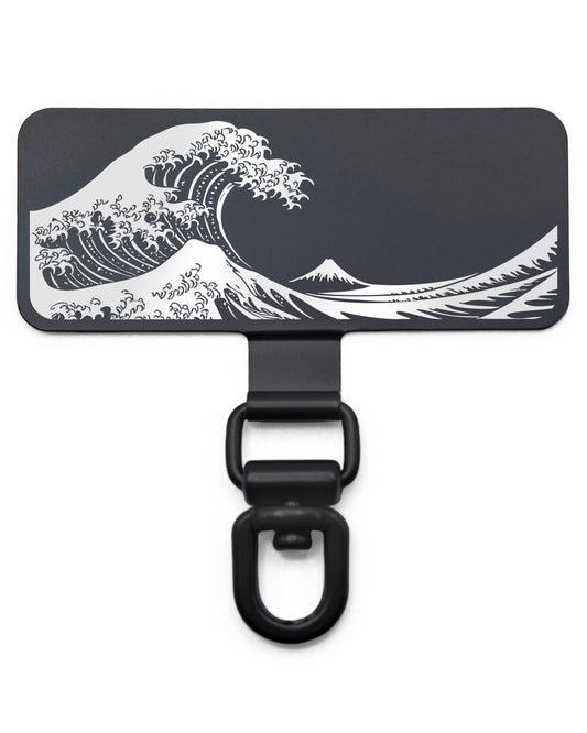 葛飾北斎の浮世絵をデザインした和柄のスマホ用ストラップホルダー
