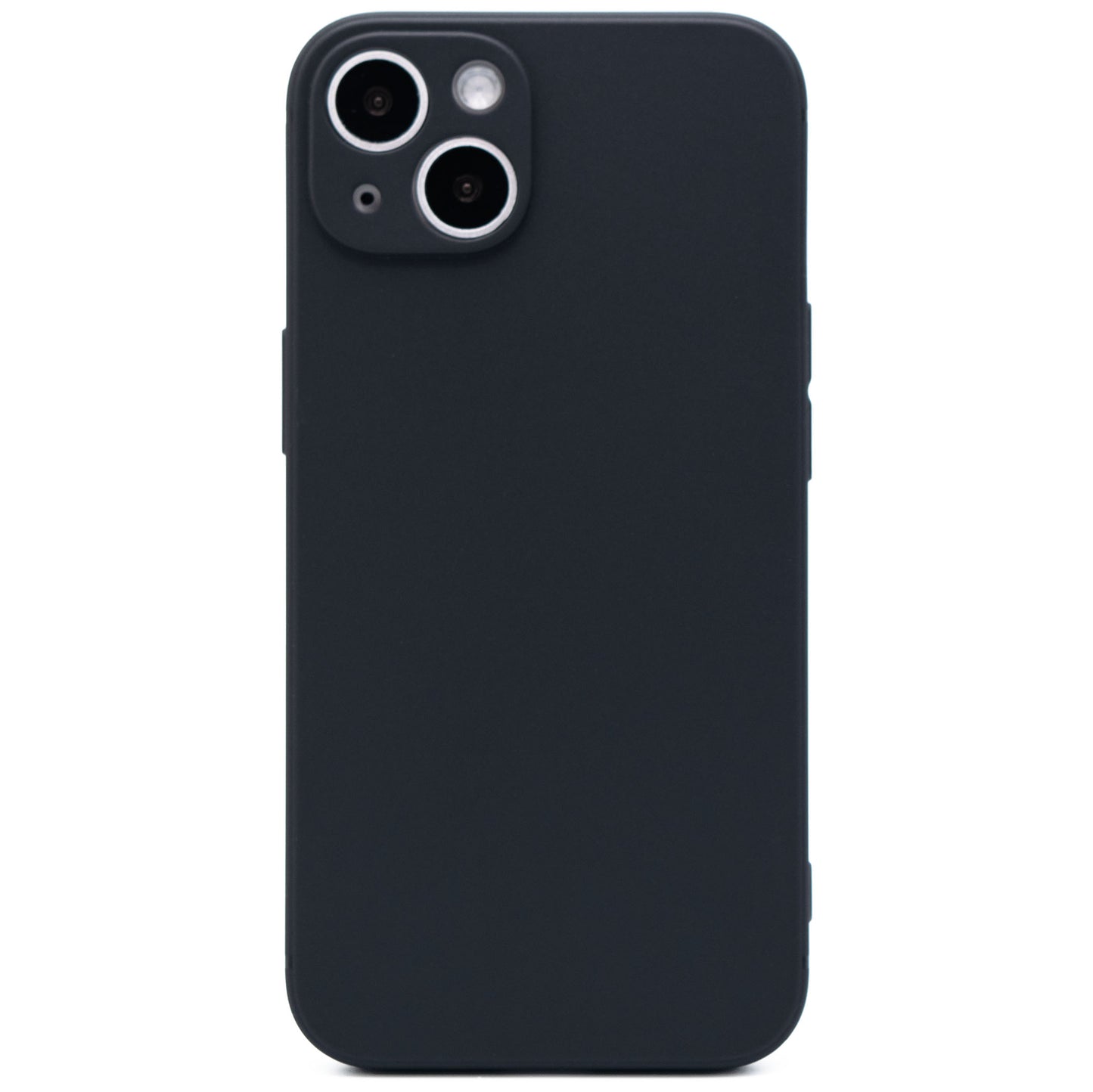 レザー調 クッション iPhone ケース 黒