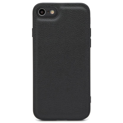 レザー調 クッション iPhone ケース 黒