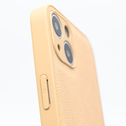 レザー調 クッション iPhone ケース ベージュ