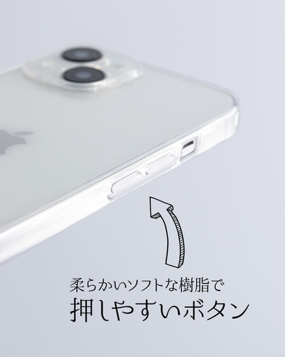 かわいい猫の透明なスマホケース, iPhone 15