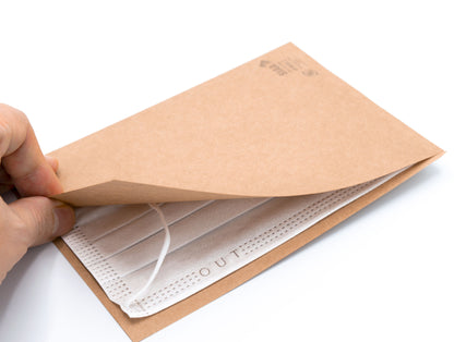 抗菌 紙製マスクケース 濃いクラフト紙（7枚入）