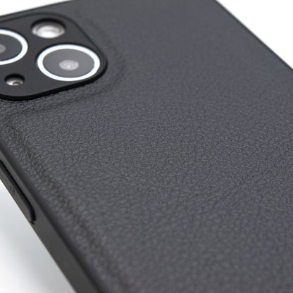 レザー調 クッション iPhone ケース 黒