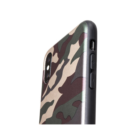 迷彩柄のストラップ付きiPhone Xケース