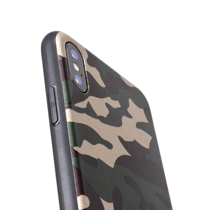 迷彩柄のストラップ付きiPhone Xケース